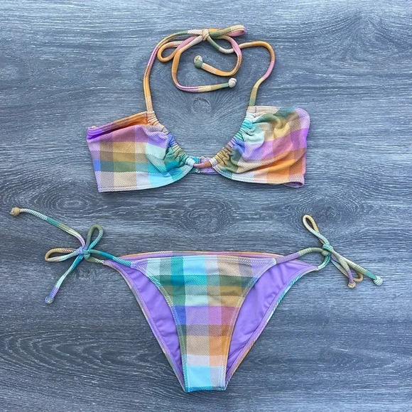 Billabong Warm Waves Drew Bikini Top & Tie Side Bikini Bottoms, multi - Picture 2 of 15